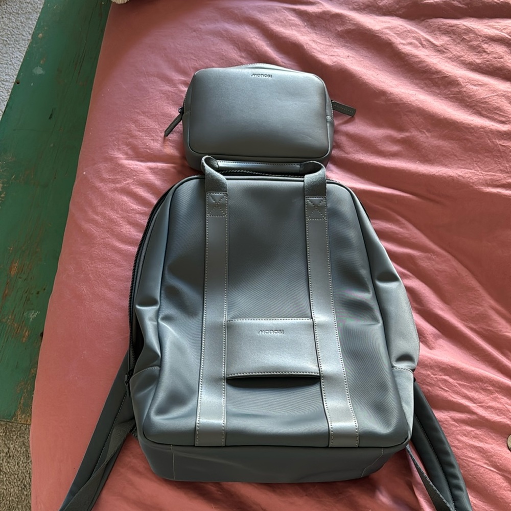 Mono’s carryon metro backpack used one time Nylon!
